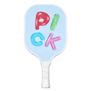 【FathersDayGift】 VEVOR Kids Pickleball Paddle, Lightweight Youth Pickleball Paddle with Small Grip and Cute Pattern, Fiberglass Pickle Ball Racket & Honeycomb Core, Child Size for Kids, Youth, Boys & Girls