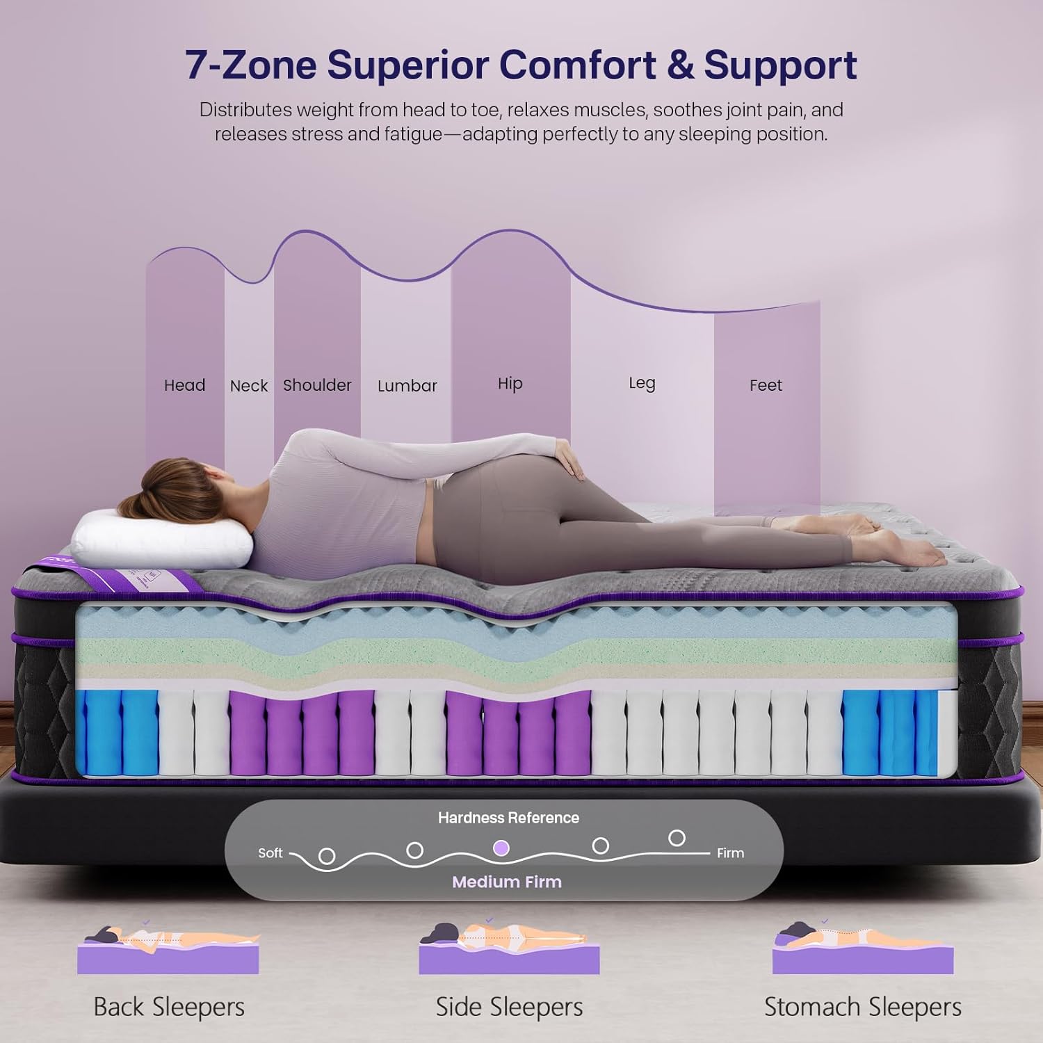 FANSACE 12/14/16 inch Luxury Hotel Hybrid Mattress,Twin/Full/Queen/King/California King Size,Mattress in a Box,2026 Upgraded,Medium Firm,Lumbar Support,Fiberglass Free Interior Cover,CertiPUR-US,Euro Top Design,Cooling-Gel Memory Foam & Pocket Springs FANSACE 12/14/16 inch Luxury Hotel Hybrid Mattress,Twin/Full/Queen/King/California King Size,Mattress in a Box,2026 Upgraded,Medium Firm,Lumbar Support,Fiberglass Free Interior Cover,CertiPUR-US,Euro Top Design,Cooling-Gel Memory Foam & Pocket Springs