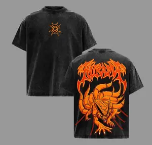 Limited Edition JINCHURIKI KURAMA NINE TAILED FOX- Naruto Double Printed Uniex Oversized Naruto Merch Naruto Washed Tee Anime Manga Lightweight Gift For Man , Kurama Shirt , Naruto Merch