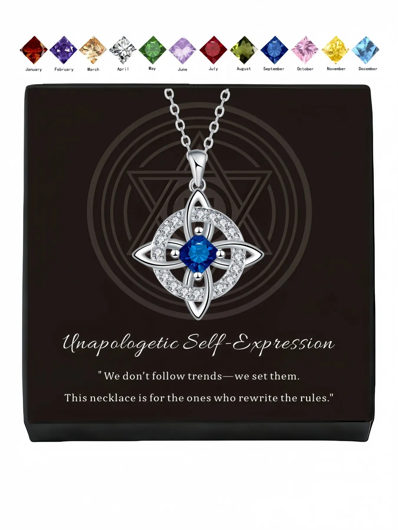Dazzling Celtic Star Chain Luxury necklace with Celtic knot and witch-inspired gem design, daily wear, perfect for festivals, Valentine's Day gifts, prom jewelry, Exquisite Jewelry Gift
