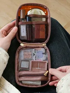 Women's Makeup Bag, Portable Large Capacity Storage Bag, New High-End Travel Skincare Wash Kit Organizer, Cosmetic Bag, 1 Piece Set