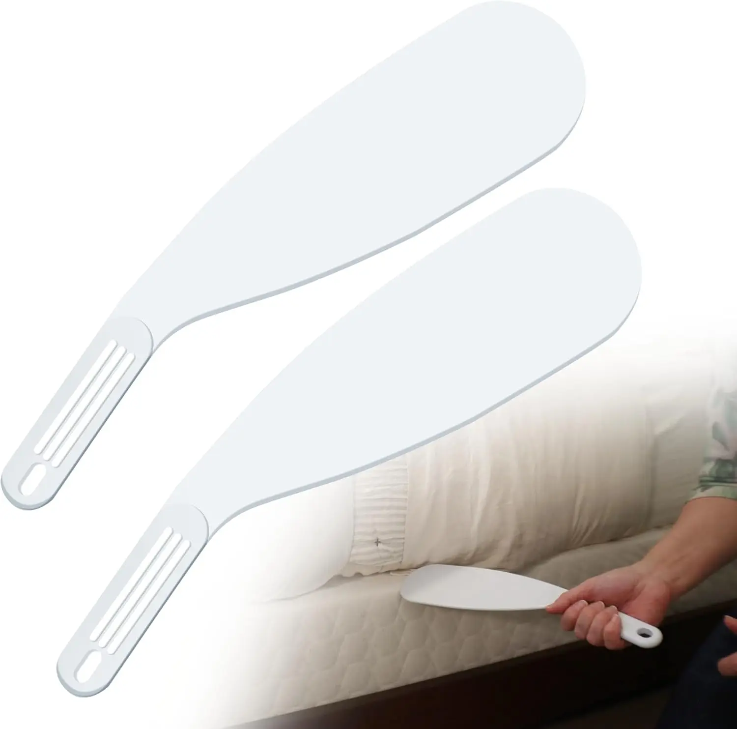 (2-Pack) 14.5" Extra Long Mattress Lifter for Changing Sheets, Sheet Tucker Tool, Bed Making Tool, Ergonomic Design, Ideal for Seniors and Those with Hand or Wrist Discomfort