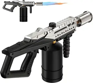 Powerful Cooking Propane Gun Torch , Culinary  Blower Torch for Campfire Starter, Adjustable Torch Burner for Searing Steak, BBQ, Welding Charcoal Grills(Propane Tank Not Included)