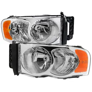 2002-2005 Dodge RAM 1500/ 2003-2005 RAM 2500 3500 Factory Style Headlights (Chrome Housing/Clear Lens) 2002-2005 Dodge RAM 1500/ 2003-2005 RAM 2500 3500 Factory Style Headlights (Chrome Housing/Clear Lens)
