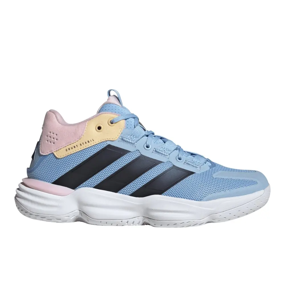 adidas Womens Court Stabil Indoor Volleyball Sneakers Shoes - Blue adidas Womens Court Stabil Indoor Volleyball Sneakers Shoes - Blue
