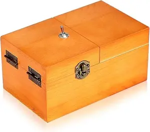 Useless Box Turns Itself Off In Wooden Storage Box Alone Machine Fully Assembled in Box Gifts for Adults and Children