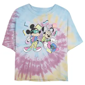 Junior's Mickey & Friends '80s Minnie and Mickey Mouse T-Shirt