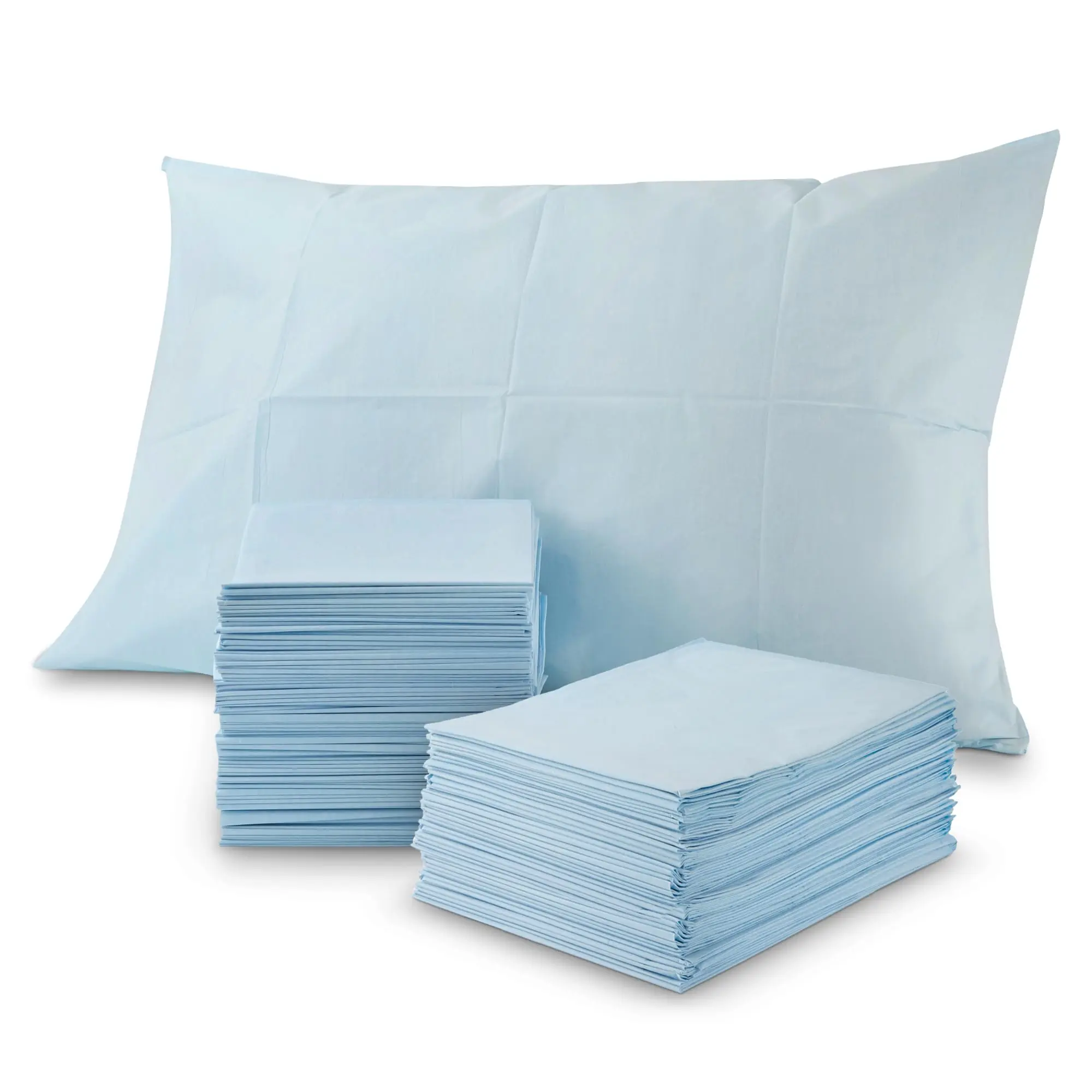 Stock Your Home (100 Count) Disposable Pillow Case Covers, Tissue/Poly 21