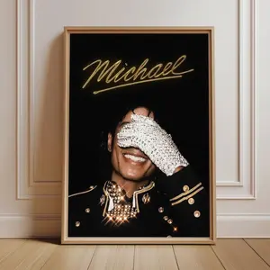 Michael Jackson Poster, King of Pop Portrait, Iconic Music Legend Decor, Retro Singer Bedroom Graphic, Unique Fan Gift, Studio Display