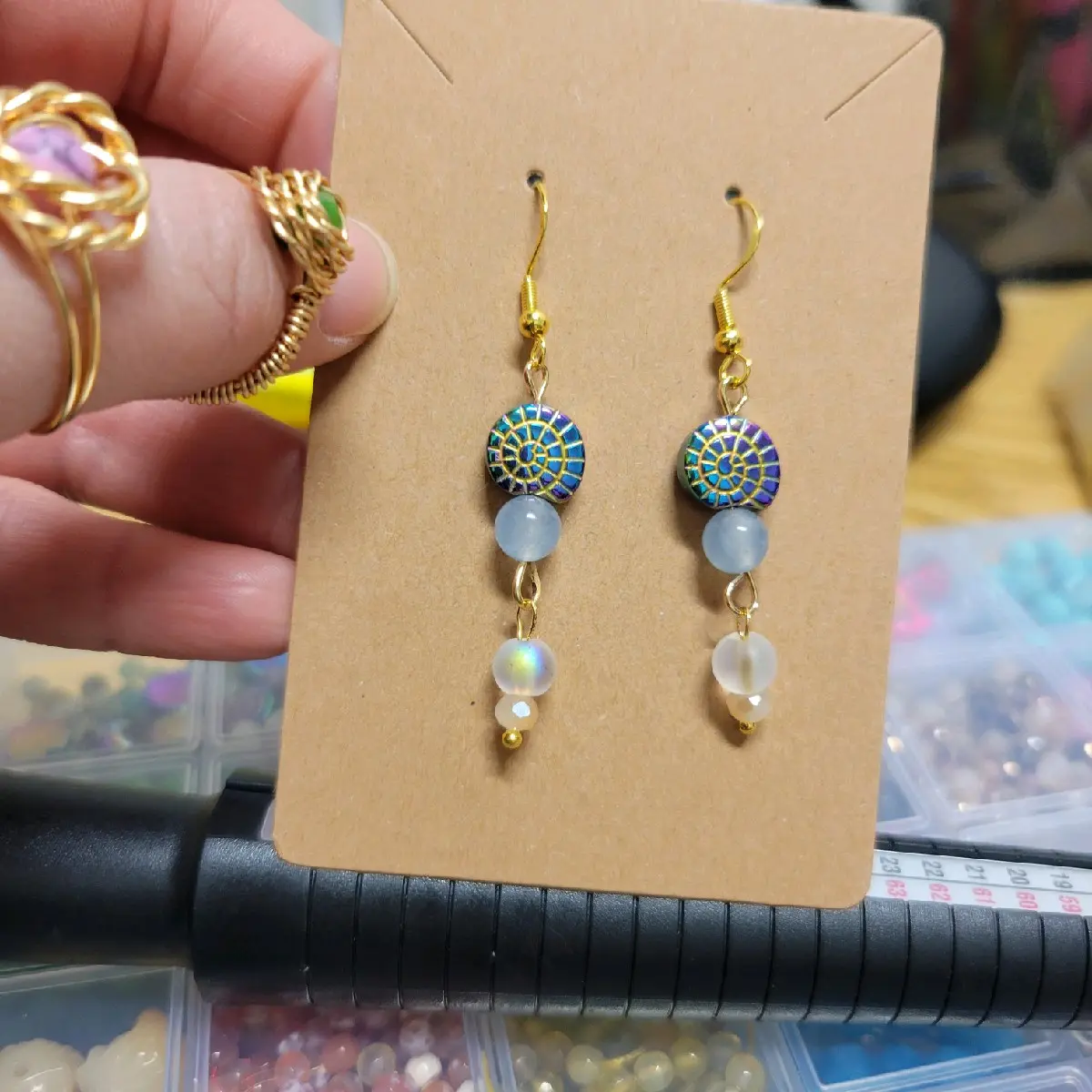 Hematite earrings