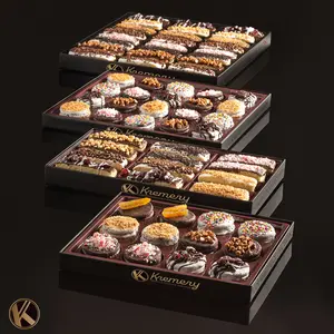 KREMERY Creamy Chocolate Cravings - Thanksgiving Chocolate Covered Pretzels & Caramel Popcorn Gift Basket, in Seagrass Tray + Ribbon Holiday Xmas Christmas 3