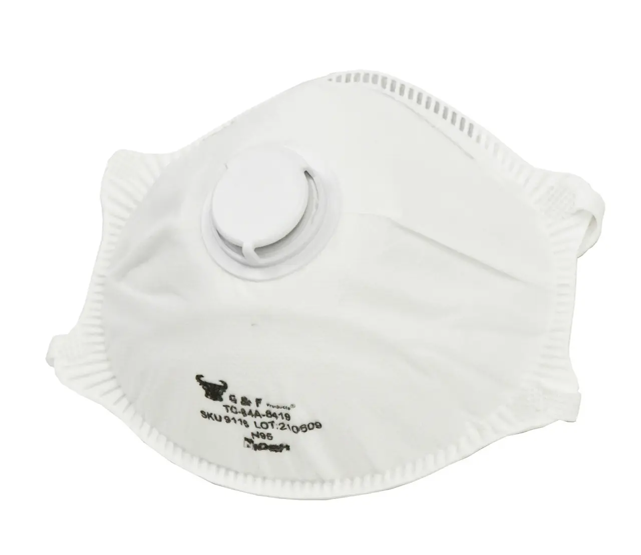 G & F 9116 N95 Particulate Respirator Dust Mask with Exhalation Valve, NIOSH Approved, Cup Style with Cushioning Nose Foam, Lightweight Breathing Protection for Sanding, Construction & Woodworking, 10 Pack, Respirator Face Mask, Protective Mask