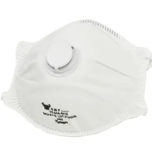 G & F 9116 Particulate Respirator Dust Mask with Valve, Two-Strap Cup Style Design, Lightweight with Cushioning Nose Foam, NIOSH Approved 10 Masks