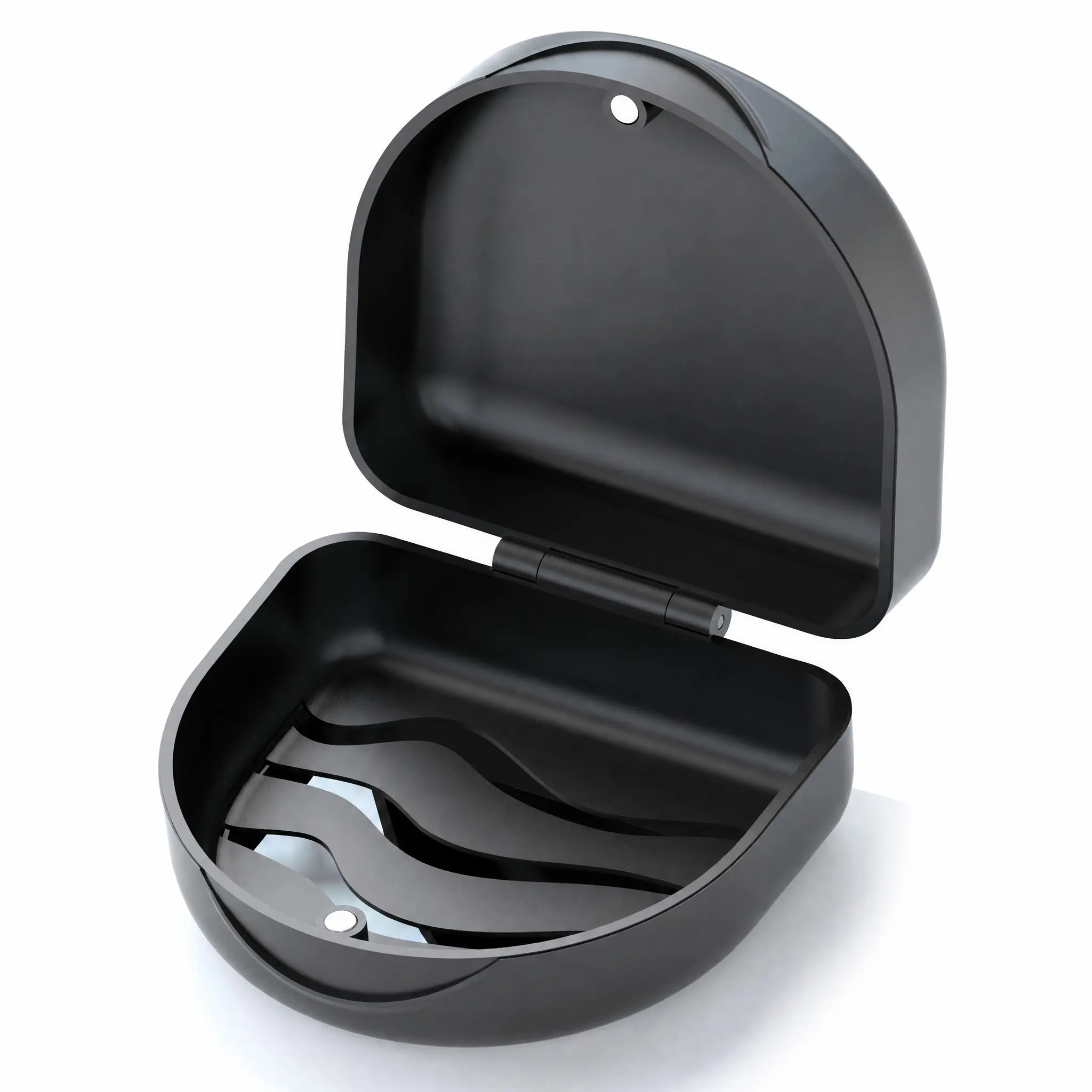 BVN Professional Orthodontic Retainer Case, Compact & Slim Aligner Storage Box for Travel, Fits Night Guards & Mouth Guards - Black