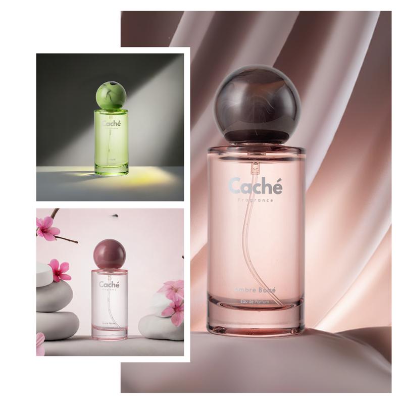 Caché Fragrance | Épice Noire + Amber Boisé + Santalé | Year-Round Wear | Eau De Parfum (3 x 1.7oz / 50ml)