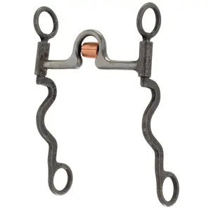 5" Sweet Iron Ported Mouth With Copper Cricket, 8-1/4" Shank Cheeks