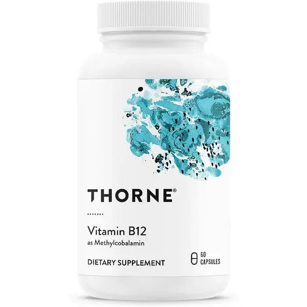 THORNE Vitamin B12 1,000 mcg, Active Methylcobalamin, 60 Capsules