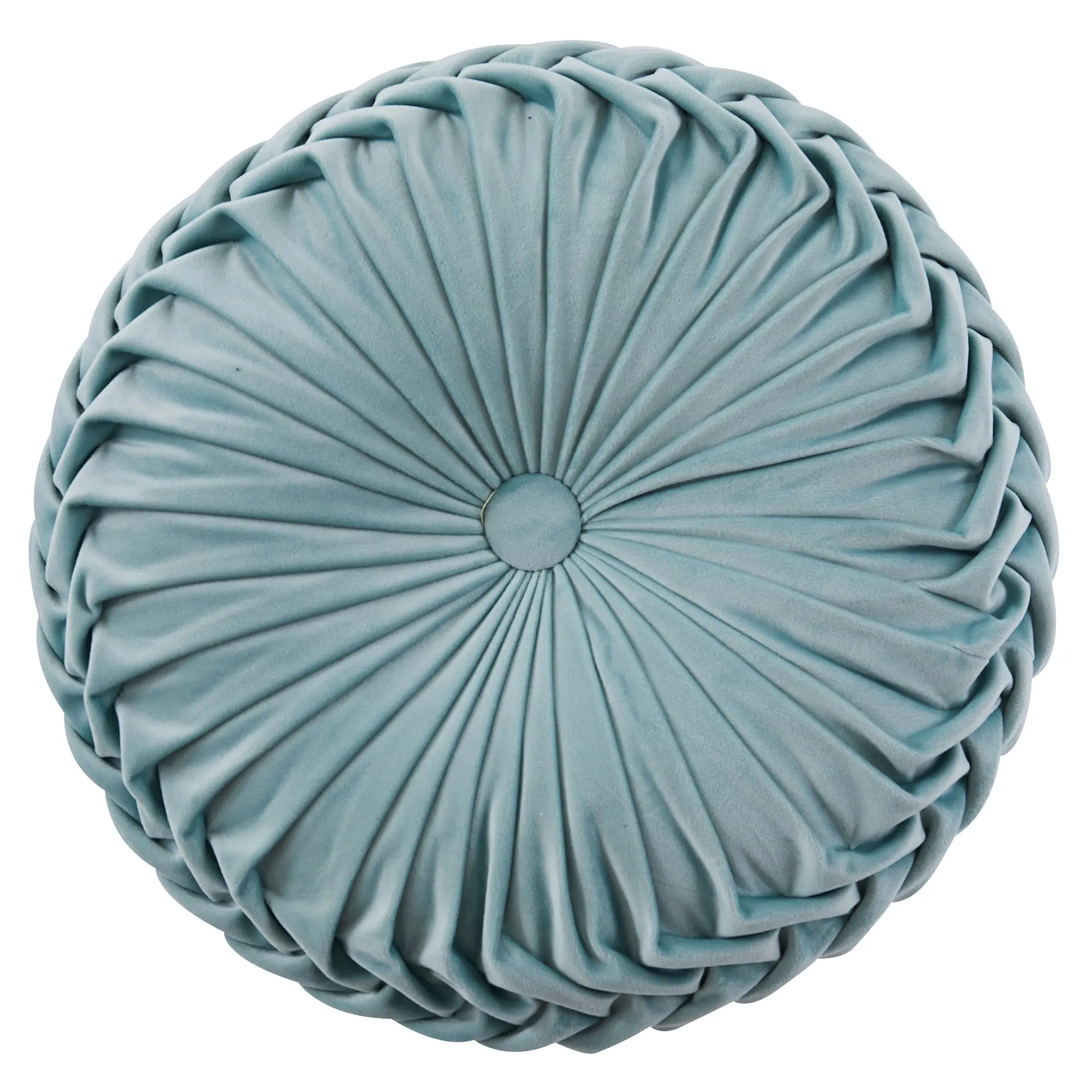 Briar Teal Velvet Round Pillow