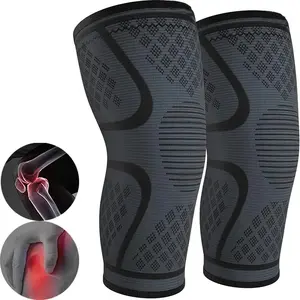 Pro Compression Knee Sleeves, Support for Joint Pain Relief & Ligament Injury, Anti-Slip Sport Brace, Sports Knee Brace for Running, Basketball, Gym Workouts