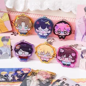 Tamon’s B-Side Stained Acrylic Keychain – Colorful Acrylic Charm, Anime Window Key Ring for Fans & Collectors