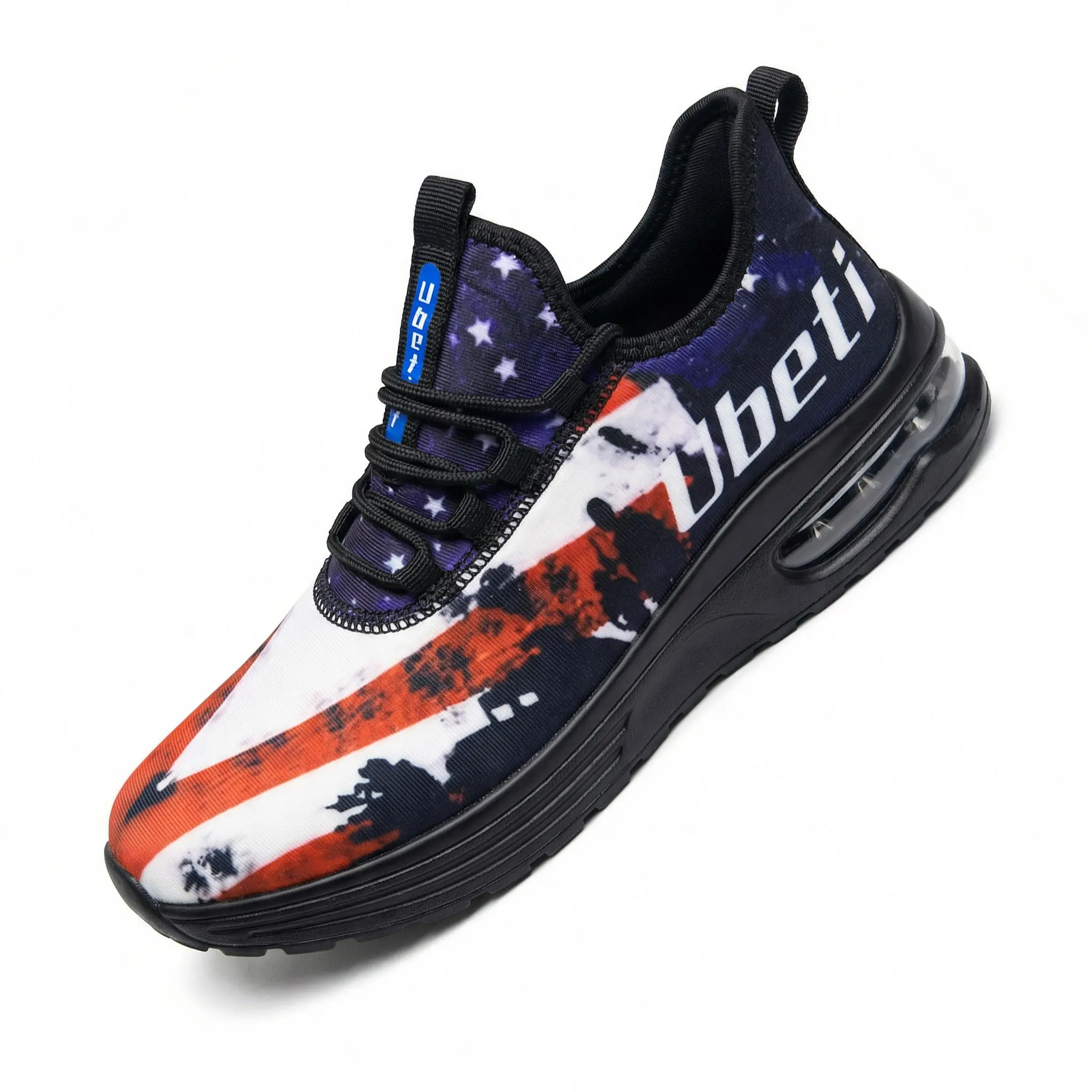 Ubetif Women's Blue Striped Sneakers, Sporty Chic Low Top Trainers with a Lightweight Sole for All Seasons Comfort & Travel, Athletic