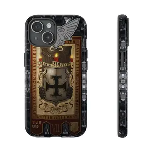 Warhammer 40k Black Templars Phone Case | "No Pity! No Remorse! No Fear!" Space Marine Banner Art, Compatible with iPhone X, 11, 12, 13, 14, 15, 16, 17 & more