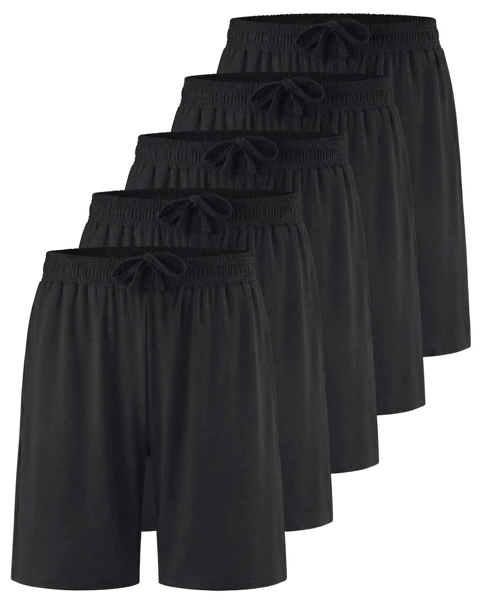 5 Pack Men's Dry Fit 7 Inch Shorts Athletic Running Basketball Workout Gym