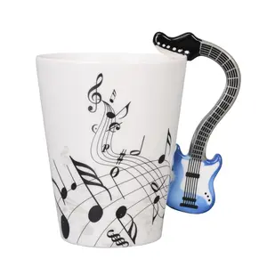 Coffee Mug, Ceramic 13.5 Ounce Guitar Mug Drinkware Drink