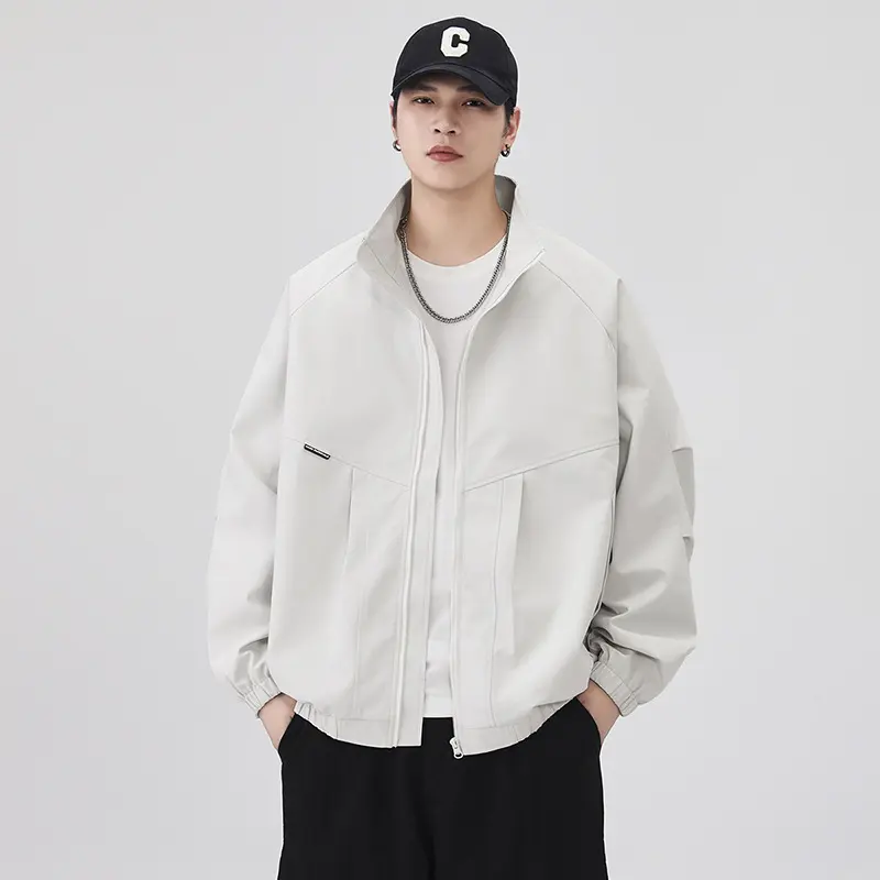 Light gray standing collar