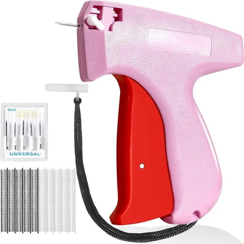 1 Set Fine Stitch Gun Stitchy Quick Clothing Fixer for Clothes, Micro Tagging Gun for Clothing with 6 Fine Needles & 1000 Pcs Fasteners, Micro Sticky