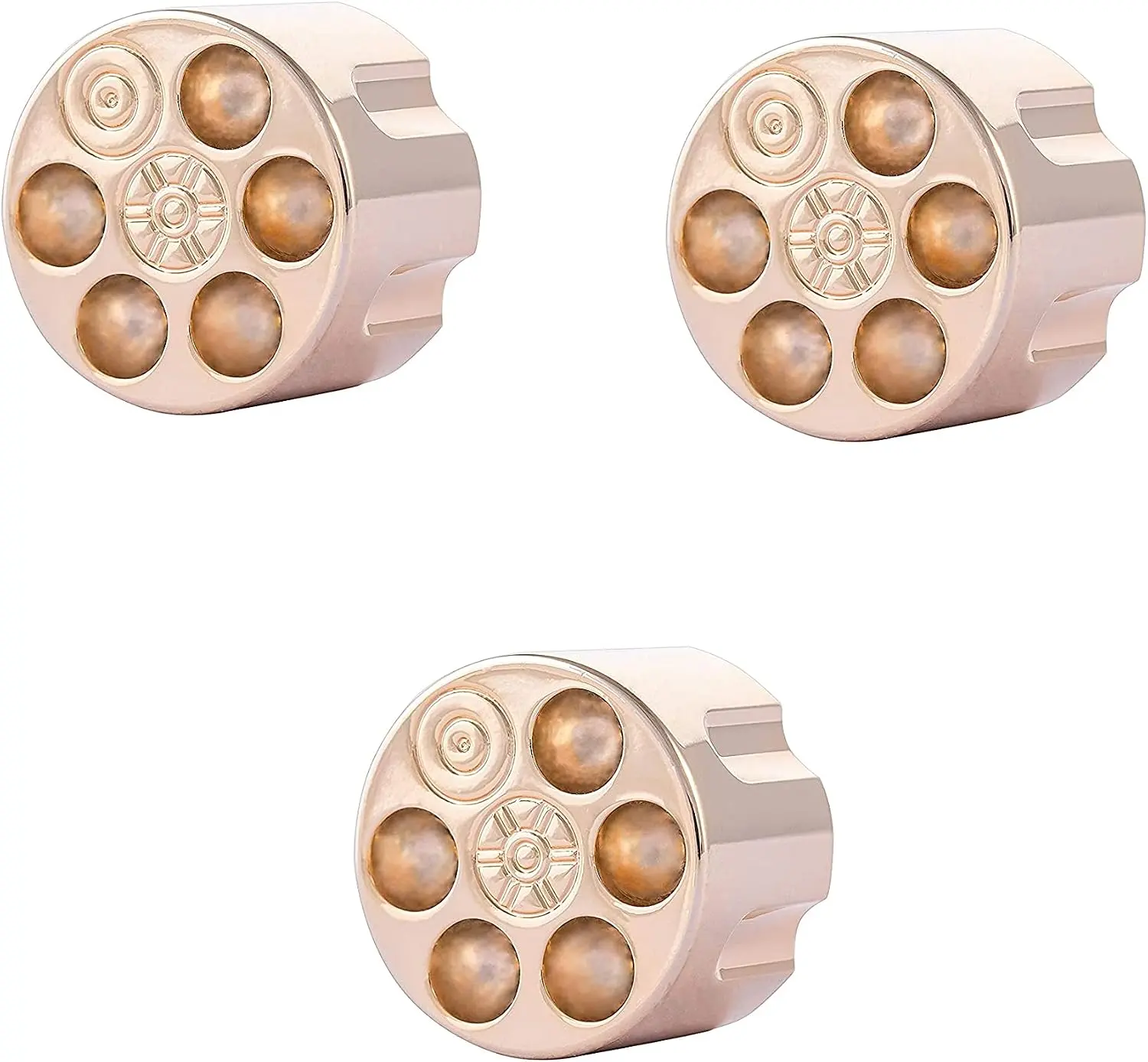 Guyker 3Pcs  Potentiometer Control Knobs for 6mm(0.24”) Dia. Shaft Pots - Knurled Volume and Audio Switch Knob Replacement for Electric  or Precision Bass Brass