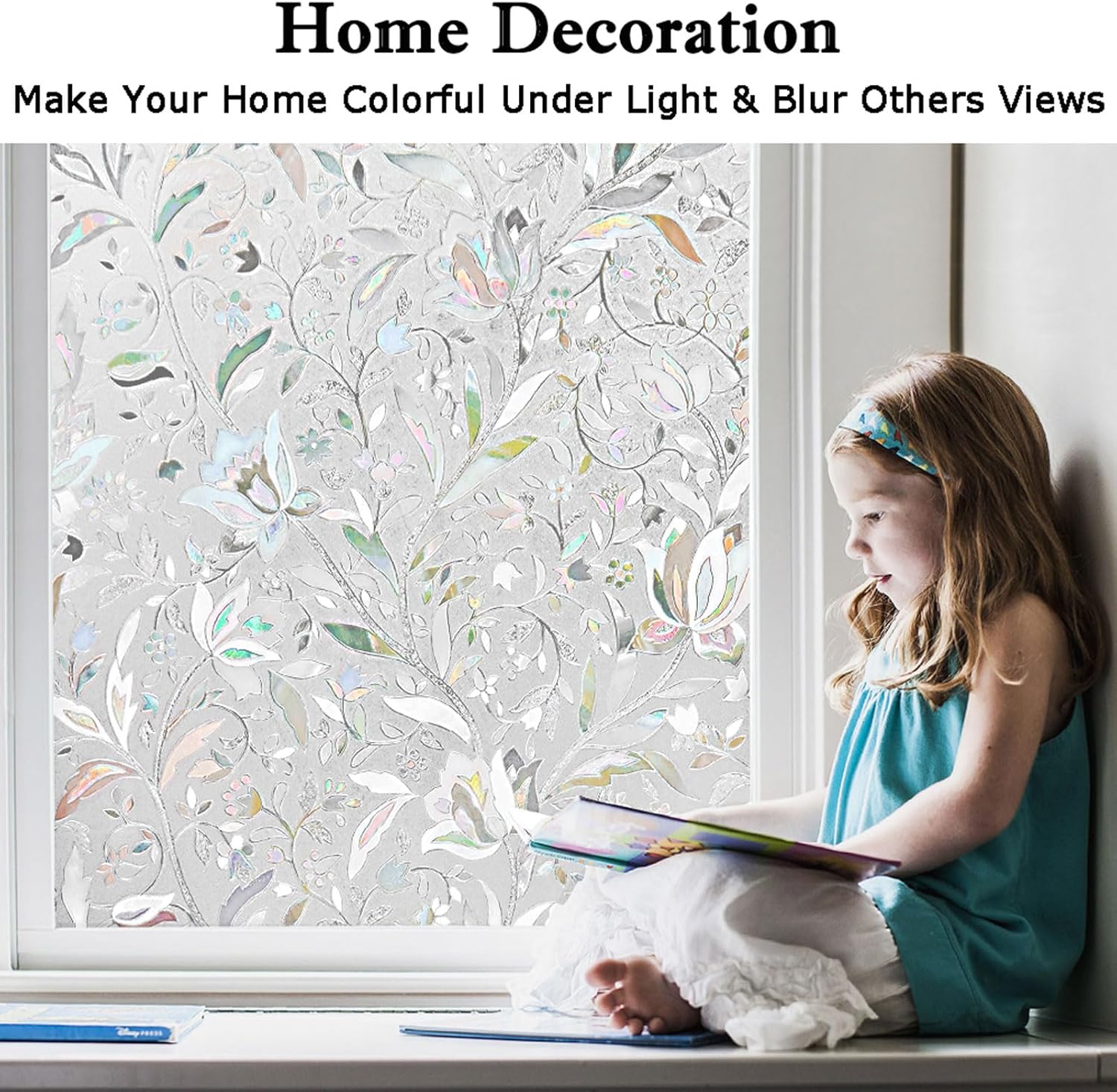 Window Film, Window Privacy Film, Window Vinyl Glass Covering, Stained Glass Decorative Film, Window Film Privacy Frosted Static Clings, Non-Adhesive, No-Glue (17.5 x 78.7 inch) Window Film, Window Privacy Film, Window Vinyl Glass Covering, Stained Glass Decorative Film, Window Film Privacy Frosted Static Clings, Non-Adhesive, No-Glue (17.5 x 78.7 inch)