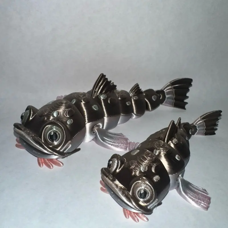 Flexi 3D Printed Catfish Figurine