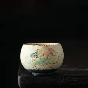 Handcrafted Jianzhan Tea Cup Traditional Porcelain Individual Teacup for Tea Lovers Elegant Gift