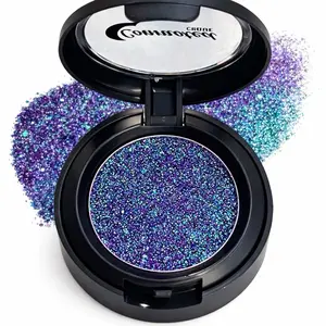 Connected Boutique "Magnetic Muse" Blue and Purple Duochrome Glitter Eyeshadow - Mica, Cosmetic Glitter, Compact Design for On-the-Go Use - Makeup, Evening