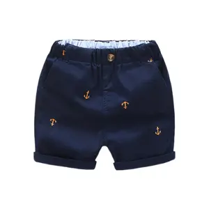 High-Quality 2pcs Set of Sports Shorts for Boys, Featuring Pockets And a Pullover Design, with a Lively And Cute Anchor Pattern. Soft And Breathable, Perfect for Casual Summer Shorts for Children Aged 1-7, for Outdoor