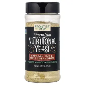 Frontier Co-op Premium Nutritional Yeast, Himalayan Salt & Apple Cider Vinegar, 7.51 oz (213 g)