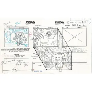 Jim Lee Wildc.a.t.s. Wildcats Production Animation Storyboard Nelvana 1994-5 D1-144
