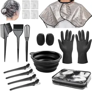 Xarchy 19 Pcs Professional Hair Bleach Kit Hair Coloring Products with Hair Dye Brush, Hair Color Bowl, Hairclips, Applicator, Earmuffs for Hair Highlighting and Hair Coloring at Home