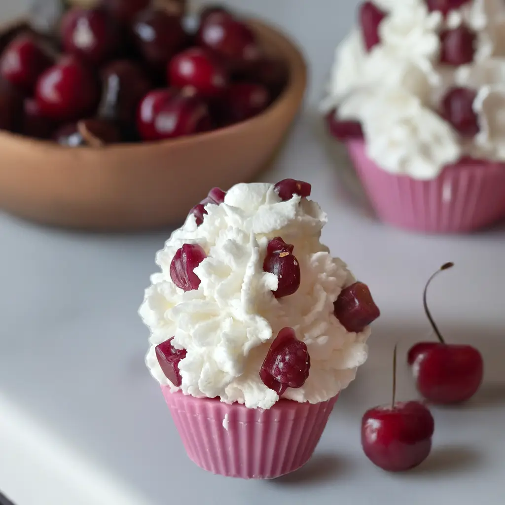 Scent Fushion 6 oz Cherry-Shaped Cupcake Candles