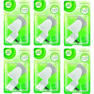 Scented Oil Warmer Plugin Air Freshener, White, 6ct