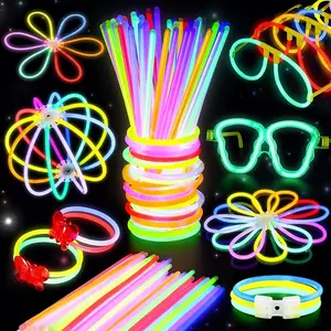 467Pcs Glow Sticks Party Favors for Kids Adults 200 GlowStick Bulk 8 Colors 8 Inch & 267 Connectors for Glow Necklace Bracelets Glasses and More