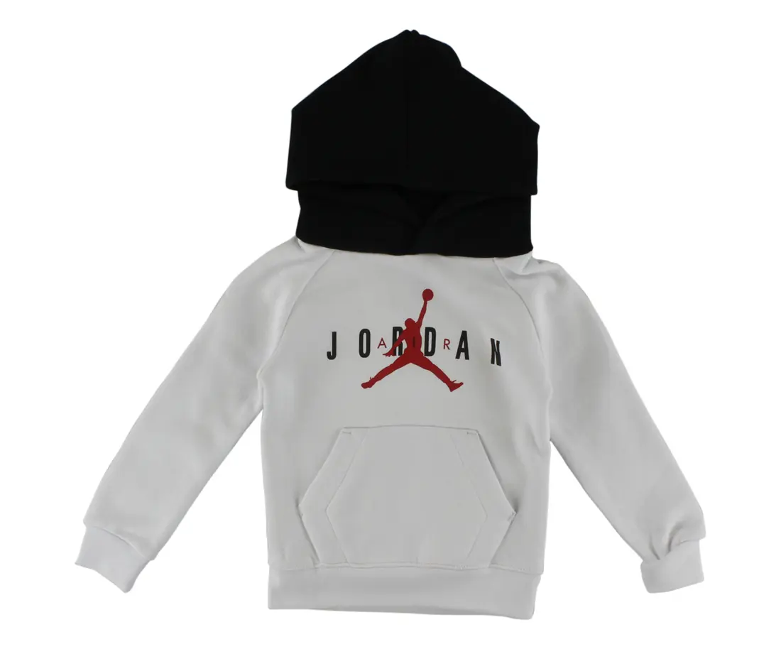Jordan Baby Boys' Air Jumpman Athletic Pullover Hoodie, Sporty Chic Activewear with Contrast Hood and Logo Graphic
