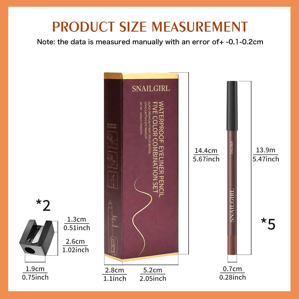 5pc/set Smooth Glide Eyeliner Pencil Cosmetic Set - Waterproof, Smudge-Resistant, Creamy-Textured, Long-Lasting Eye Liners for Daily Wear, Date Night Looks 5pc/set Smooth Glide Eyeliner Pencil Cosmetic Set - Waterproof, Smudge-Resistant, Creamy-Textured, Long-Lasting Eye Liners for Daily Wear, Date Night Looks