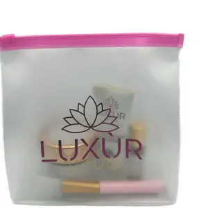 Lux Breast Care Kit in Clear Bag with Pink Accents and Lotus Logo Design