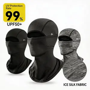 3PCS Ice Silk Full Face Balaclava, UV Protection Breathable Ski Mask for Motorcycle, Cycling & Hiking
