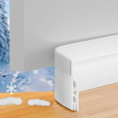 SXTSXT Silicone Door Seal Strip (39/78 in) - Adhesive Under Door Weather Stripping, Bottom Sweep for DIY Home Weatherproofing, Energy Saving, Noise Reduction, Gap Filler, Floor Protection, Airflow Prevention, Easy Install