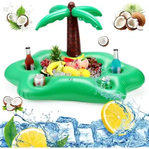 Coconut Tree Floating Bar| 8-Cup Pool Drink Holder