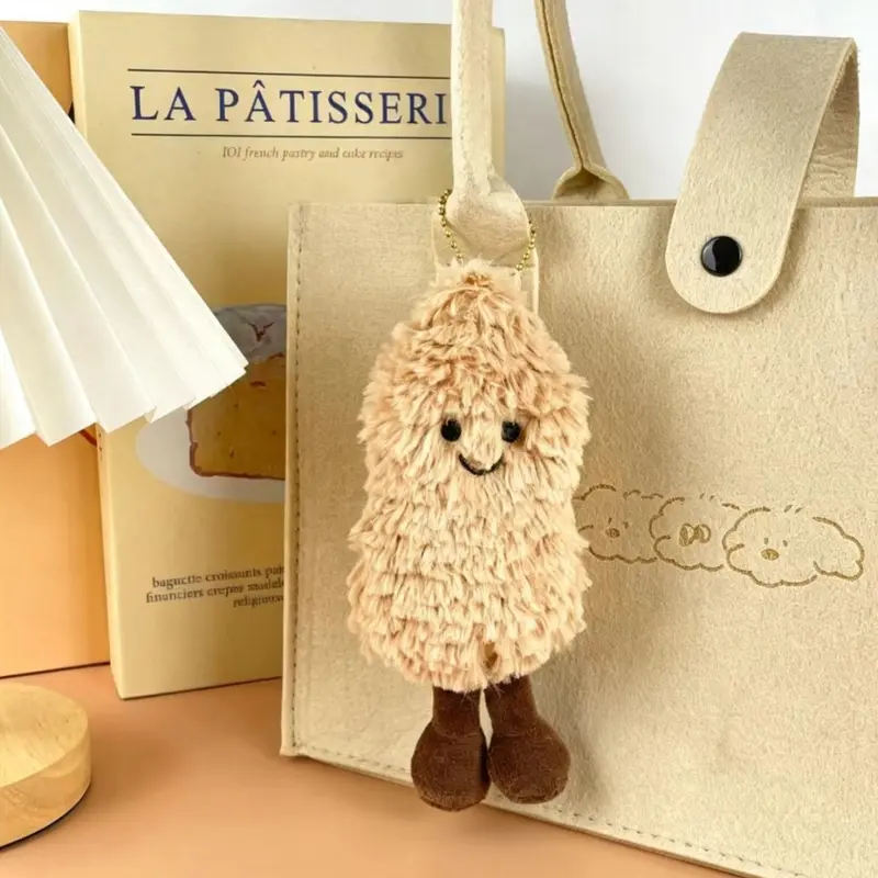 Cute Peanut Design Plush Keychain, Cute Bag Charms, Fashion Accessories for Women & Men, Trendy All-match & Exquisite Keychain for Birthday Gift, Cute Soft Keychains, Cute Keychain Accessory, Keychain Kawaii