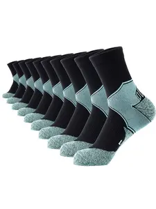5 Pairs Women's Sports Socks, Mid-Calf Thickened Loop Wear-Resistant Running Socks, High Elastic Pressure Socks, All Seasons Large Size Gift Socks